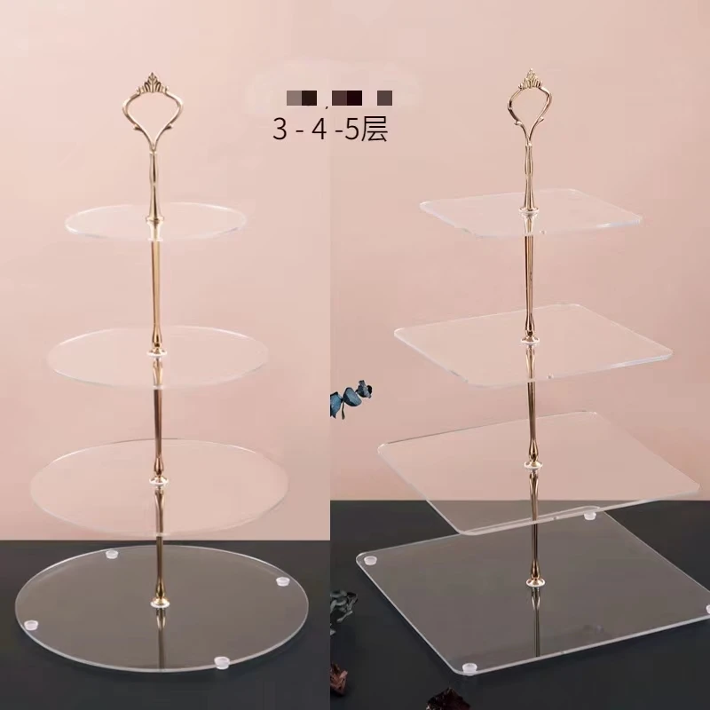 Custom Metal Round Table Displays Wedding Catering Display Platter Cake