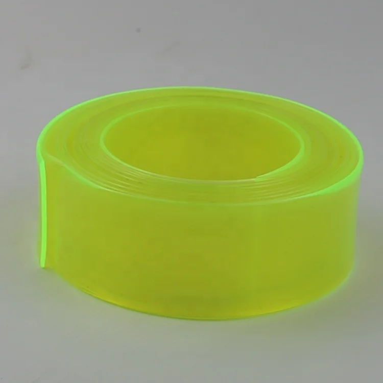 38mm Transparent Soft Fluorescent PVC Webbing Strap Waterproof Plastic Extruding Mould Cut for Slippers and Luggages