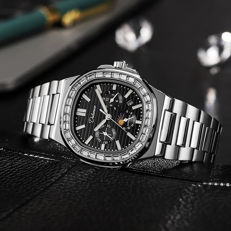 Dulunwe 6043C Diamond Luminous Automatic Men's Watch