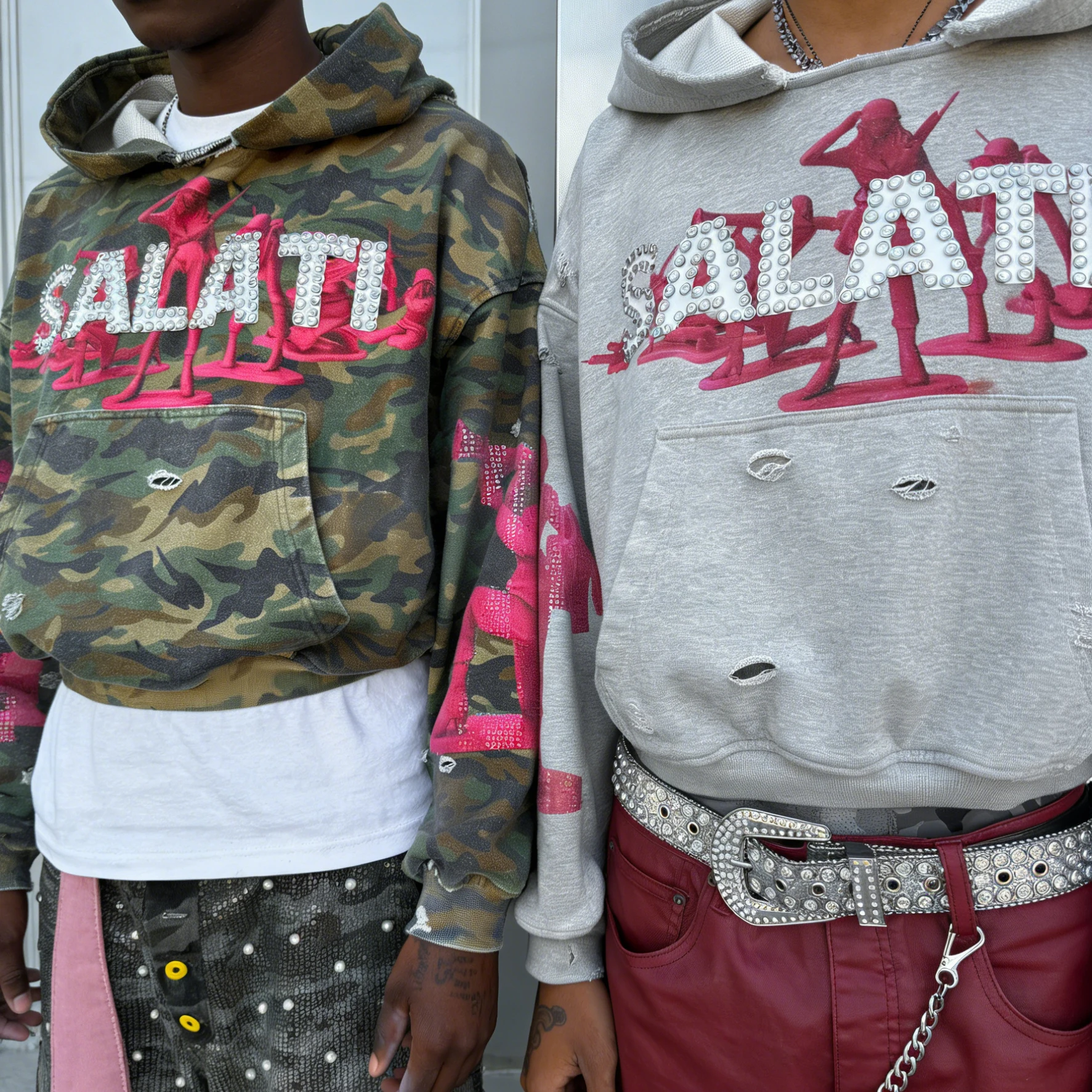 Salati Retro Zipper Fashion Single Item Personalized Design Sense Gothic Hip Hop Street Trend Hoodie for Men and Women gallery 4