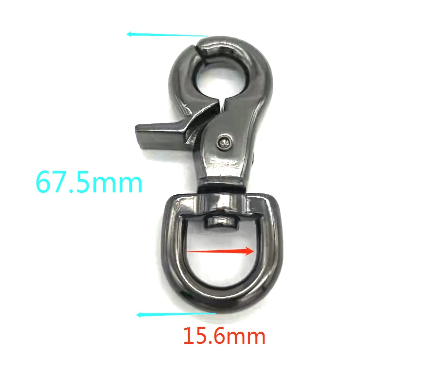 Lanyard Component, 15mm Trigger Snap Nickel Plated Steel Swivel Hook