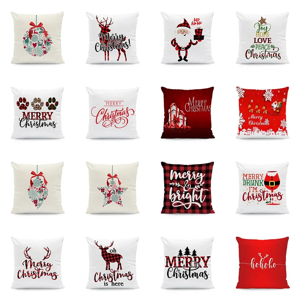 Wholesale Pillow Case Throw Home Decor Cases Covers Custom 18x18 Christmas Decorative Pillows