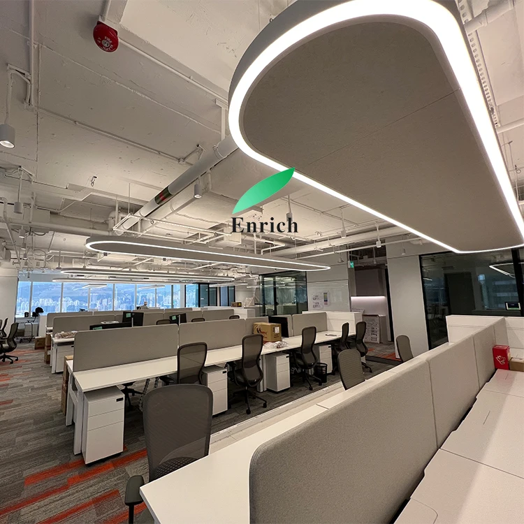 New Type Acoustic Solution Luminaires Rectangular LED Linear Light Joint for Office Shop Store