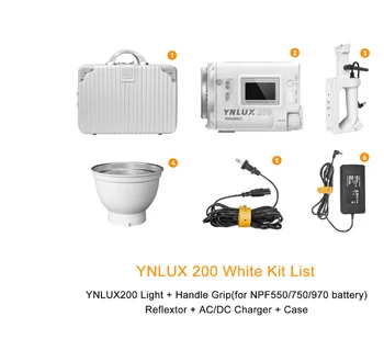 YONGNUO LUX200 YNLUX200 200W 2700K-6500K Handheld Led Video Light Lamp with 200w Power COB Adjustable Color Temperature Lights detail image