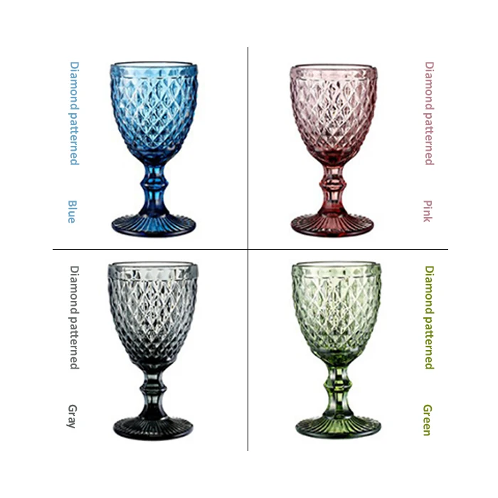 Wholesale wine goblets glassware vintage water goblets