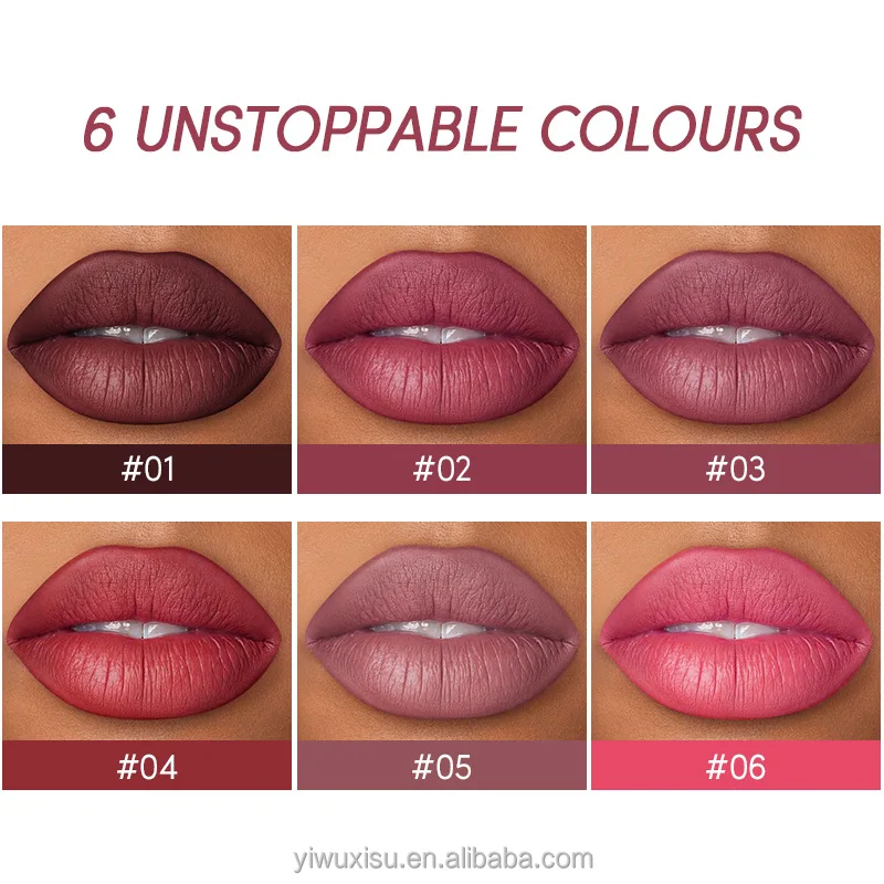 Ushas 12 Colors Lip Liner Matte Lipstick Set Nonstick Cup Longlasting Waterproof Buy Label