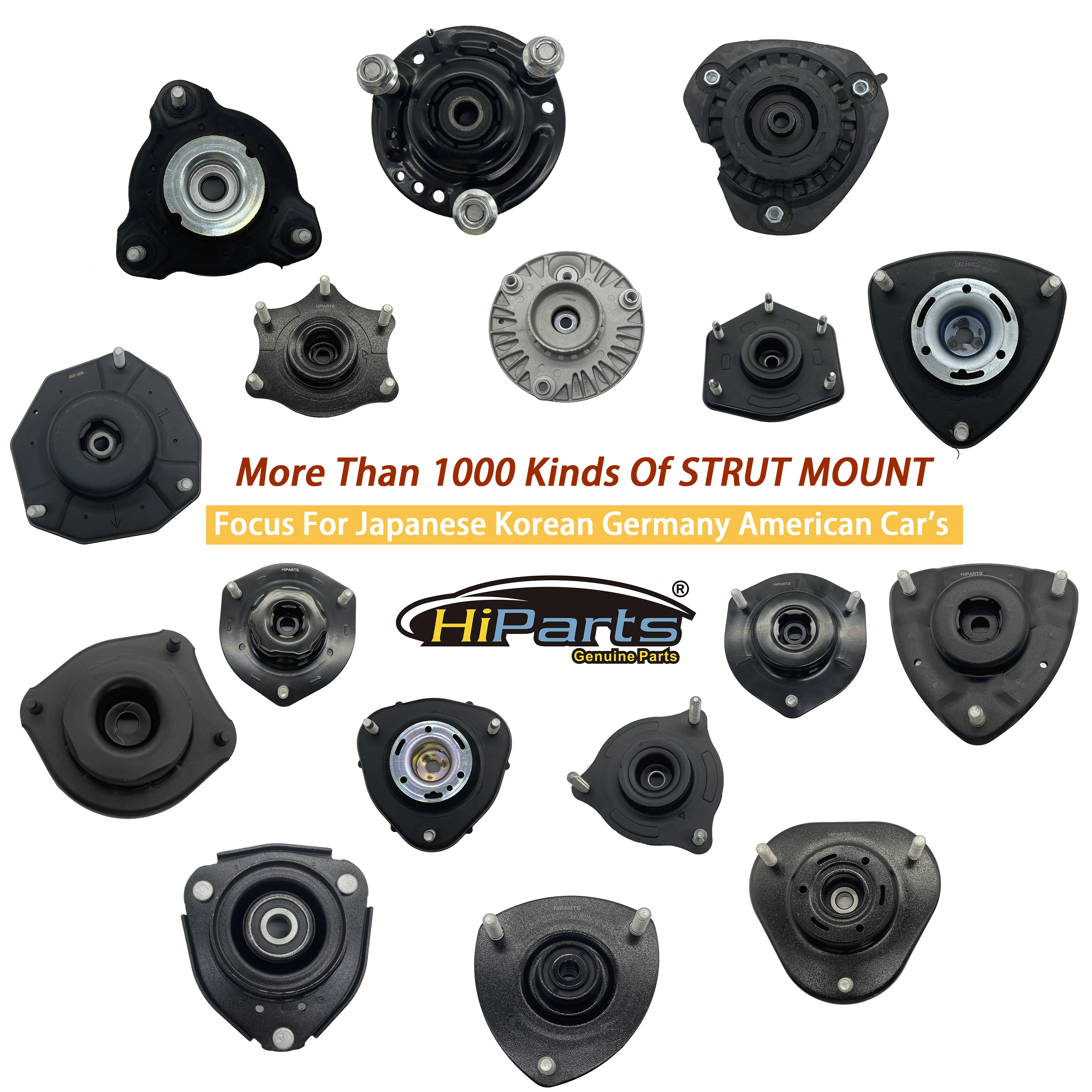 Amortiguador de goma Hiparts, soporte de puntal para Nissan x