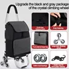 Stainless steel wheels for climbing stairs-thickened bag Black