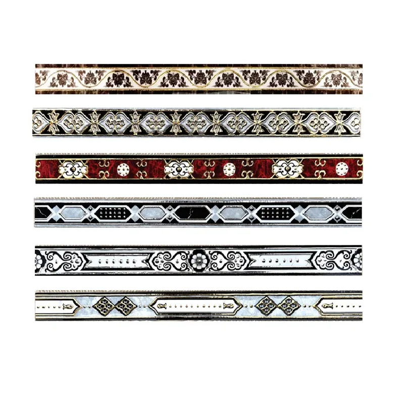 工芸品 Borders Foshan Factory Pencil Ceramic Gold Border Tiles 20x600mm