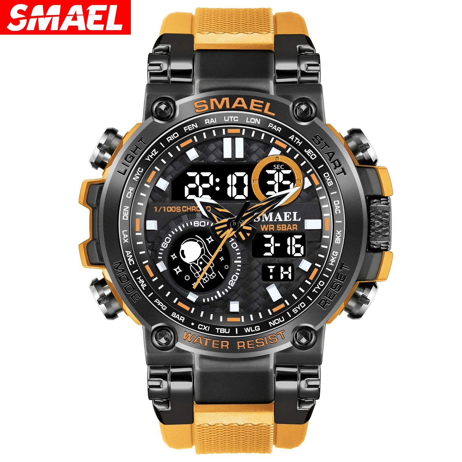 Smael Sports Watch - Waterproof Alock Digital Quartz 8093