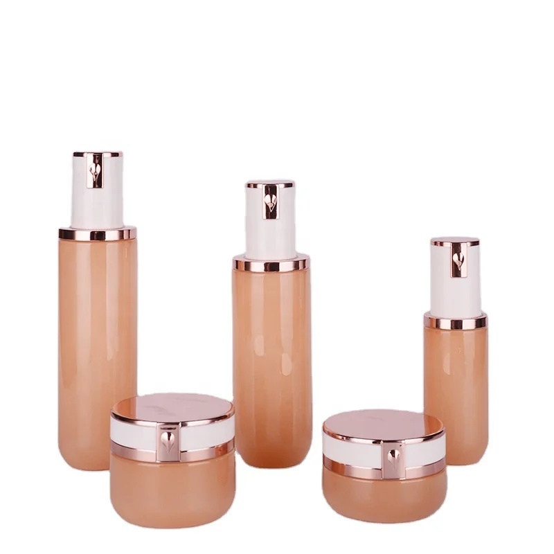 Cosmetic glass bottle set skincare container manufacturer  packaging glass bottle