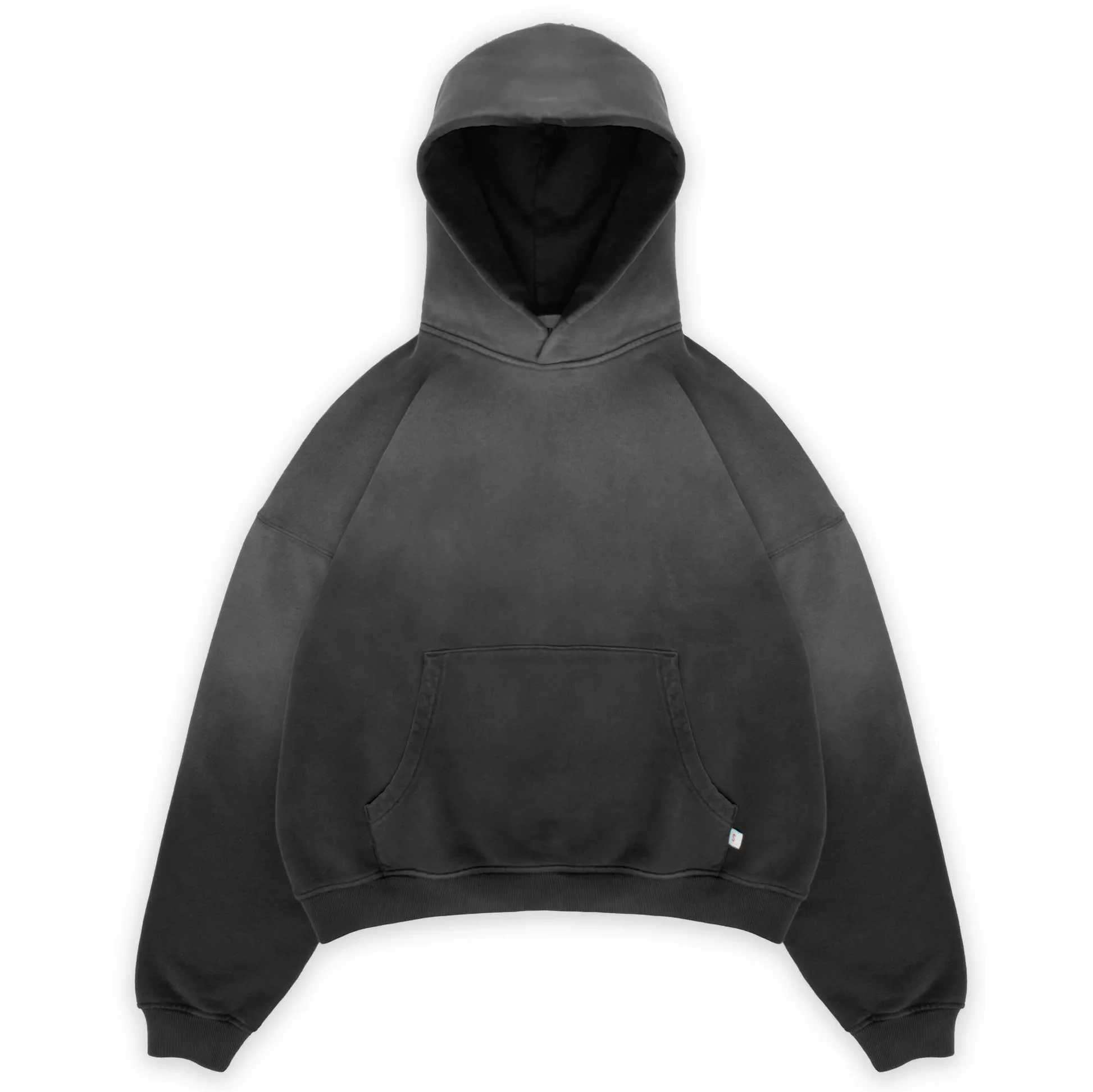 Sudaderas personalizadas para hombre con lavado ácido, hombro caído, efecto desteñido, oversize, 500 gsm de algodón, sudaderas y sudoshirts básicos para hombre