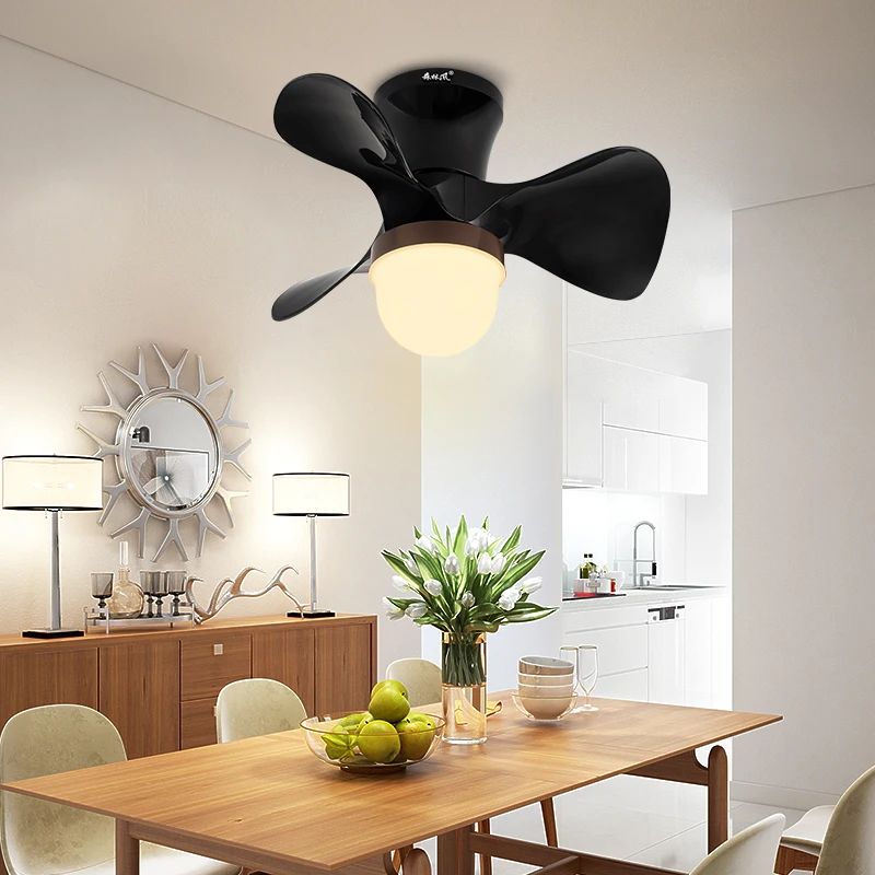 High Quality Mini Remote Control Modern DC Motor False Decorative Light Kid Led Ceiling Fan With Light