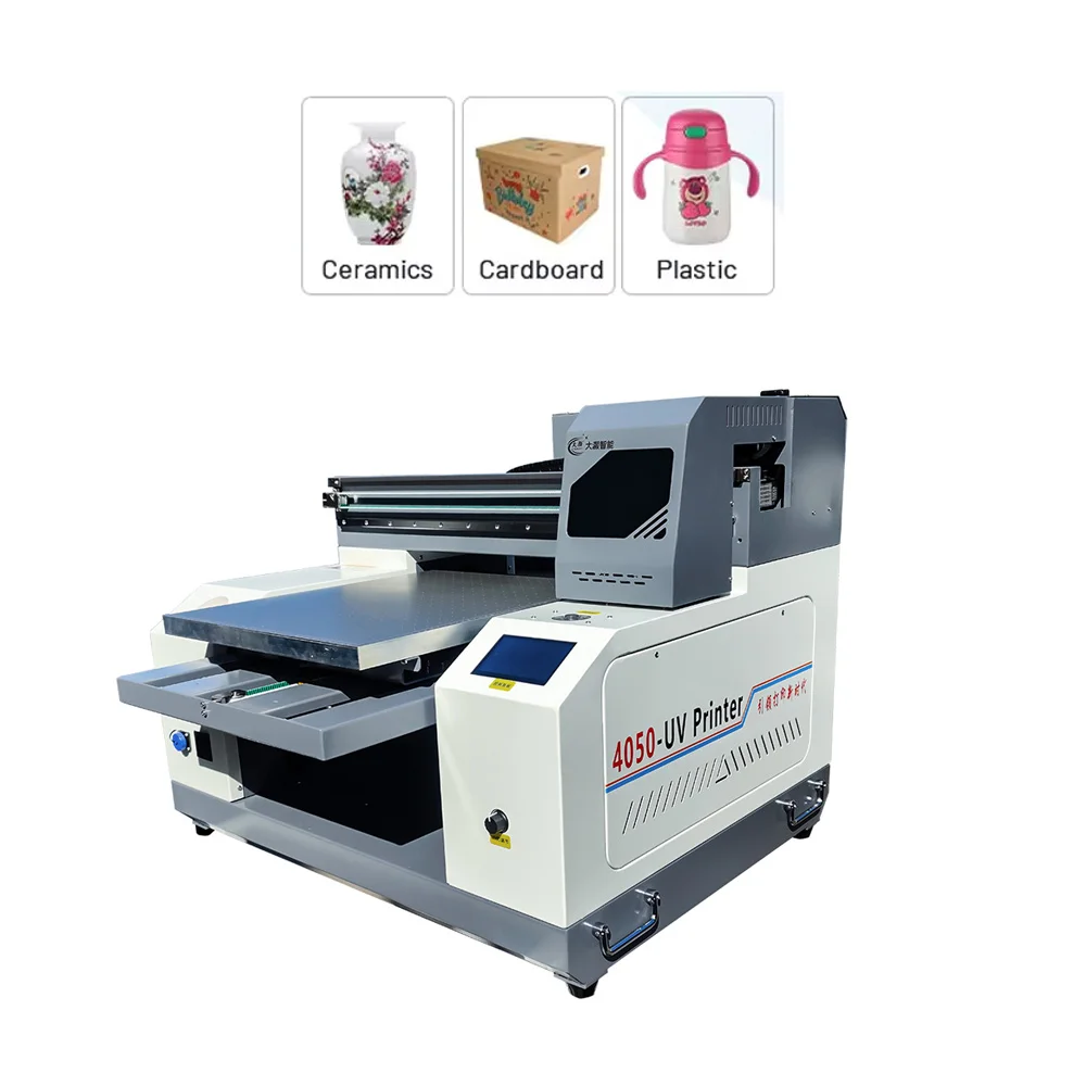 Dahao Factory Price 4050 UV Flatbed Printer Ricoh I3200/XP600 Print Head Egg Flex Leather Phone Cases Bottles 3-Year Warranty