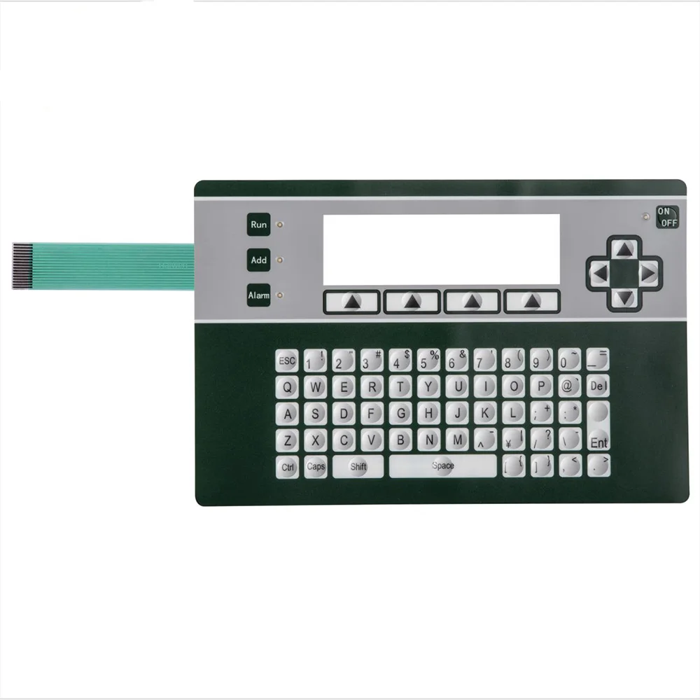New waterproof FPC membrane keyboard with gold-plated metal domes and LED