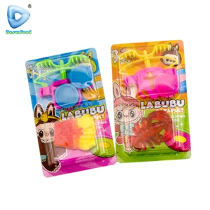 Hot Selling Funny Finger Catapult Shooting Flying Saucer Toy With Gummy Soft Candy