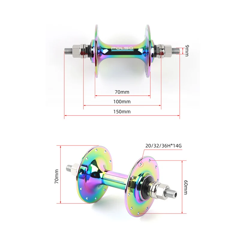 POLSO WS008 700C Track Bicycle Alloy Wheels OEM 24inch Bicycle Wheels 32h Aluminum Alloy Fixed Gear Bike Wheelset