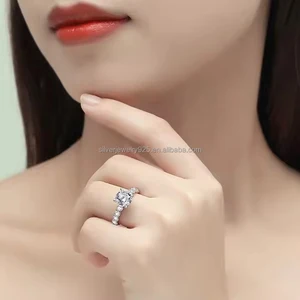 XH 2026 CLASSIC High Quality 925 Sterling Silver Moissanite Ring Four Prong Diamond Jewelry Forever Love Wedding Ring for Women