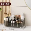 Caja de maquillaje giratoria de lujo - Gris translúcido