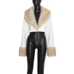 Dropshipping  Wholesale New Design Fall 2026 Boutique Fashion Women Long Sleeve Furs T Shirt