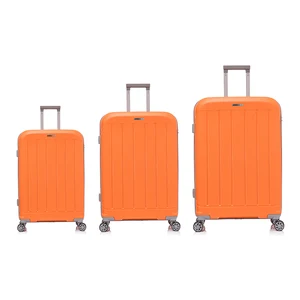 Suitcases Sets Travel Trolley Luggage 4 Wheels PP Trolley Case Orange Luggage Set Suitcase for Men Women Family Travel