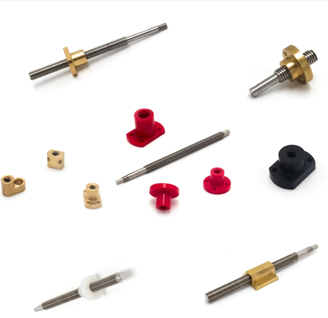 Trapezoidal Spindle 3/16 Diameter 3/16-40 3/16-20 High Accuracy Slide Screw Anti-corrosion Acme Lead Screw for Industrial Robot