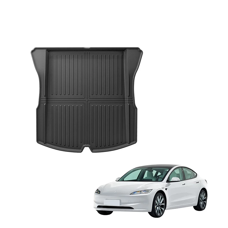 Tesla Model 3 aksesuarlari uchun avto orqa bagaj mati TPE XPE suvga chidamli bagaj yuk devori yuk pad ichki aksesuar