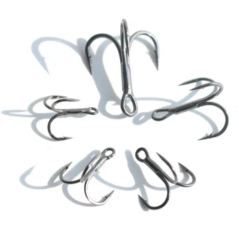 Triple Reinforcing Black Nickel Treble Hooks Anti-Corrosion Rust Resistant Barb 50 Pack Bass Fishing Lure Fishing – Hooks – view 5