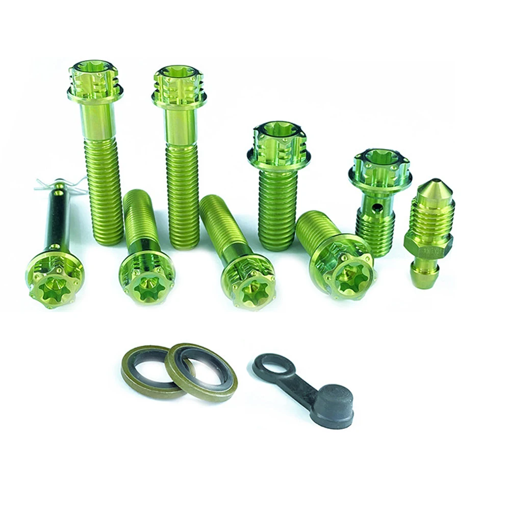 Stem Surron Rear Axle Bolt Titanium in M12X1.25 Pcx 160 Countersunk Torx Chain Ring Risk Outer Hexagon Dished Head Bolt Titanium