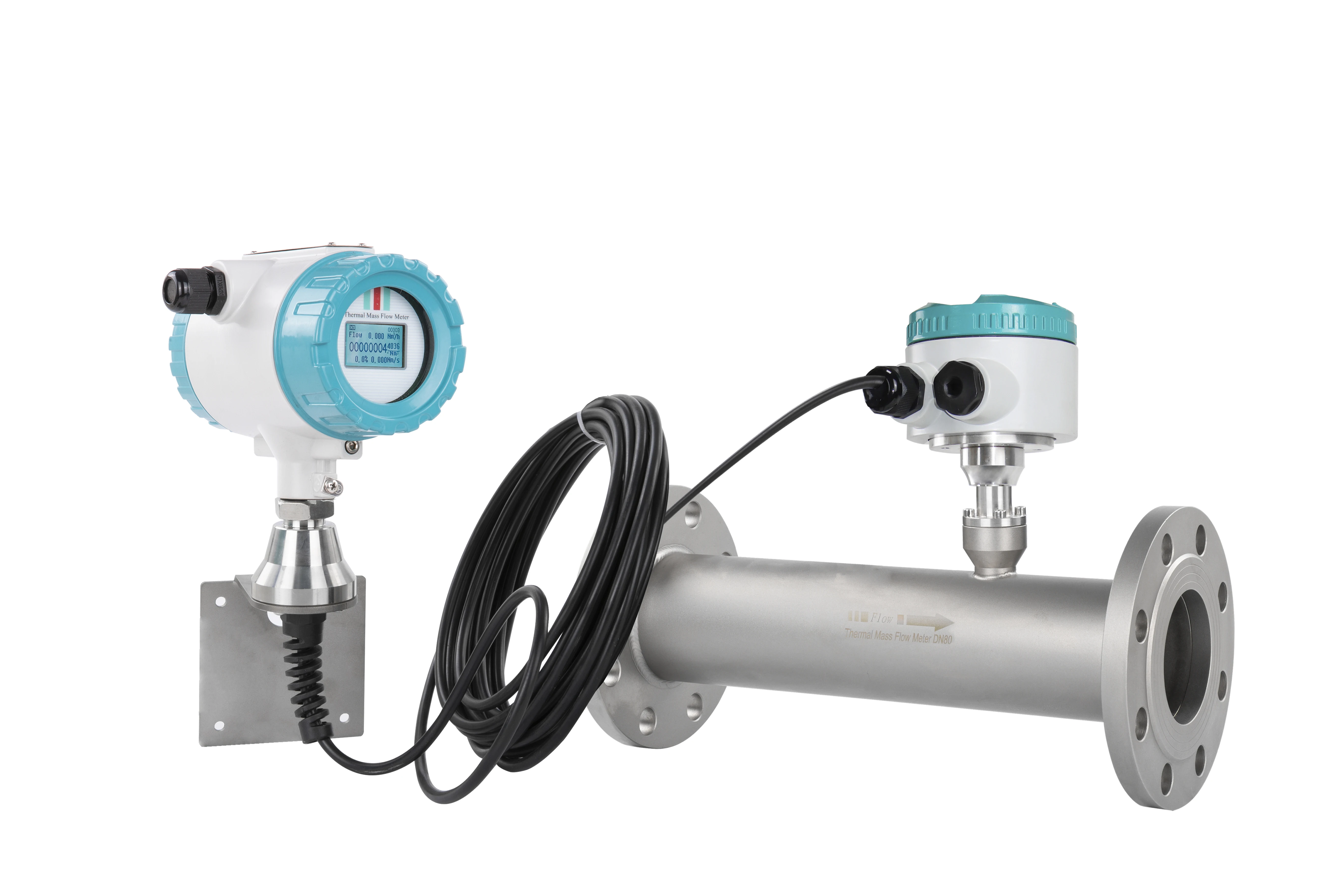 Nitrogen Flowmeter Compressed Air RS485 Thermal Gas Mass Flow Meter