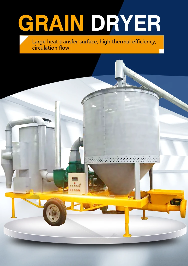 Small Mobile Grain Drying Grain Rice Wheat Cleaning Drying Vacuum Grain
