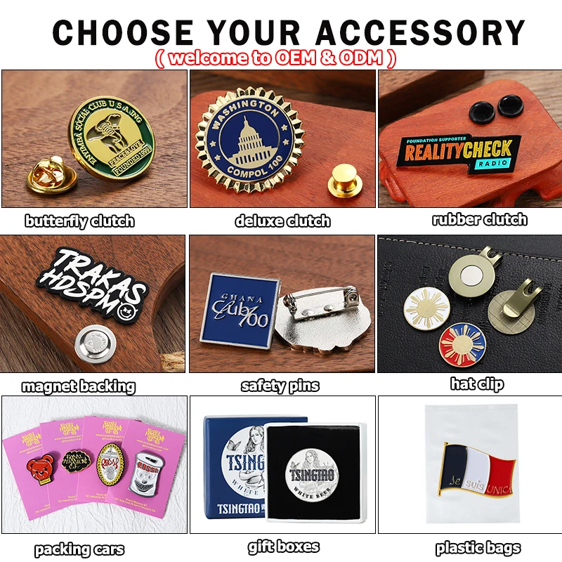 Brooch Personalized Logo Metal Badge Gold Plated Hard Soft Enamel Pins Custom Pins Epoxy Magnet Lapel Pin Custom for Clothes Hat
