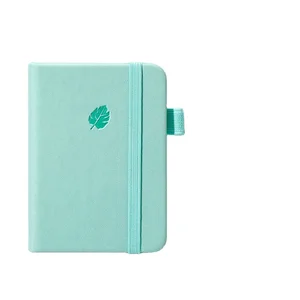 Custom A5 Mini Pocket Planner Notebook Journal A6/A7 Size PU Leather Hardcover with Elastic Band Pen Sewing Binding Perfect Gift