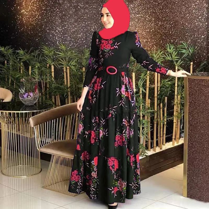 chinese dress ladies 1726# Latest EID Ramadan Islamic Clothing 2 Piece Abaya Set Plain Abay –  Gonice Modest Fashion Factory main image 1