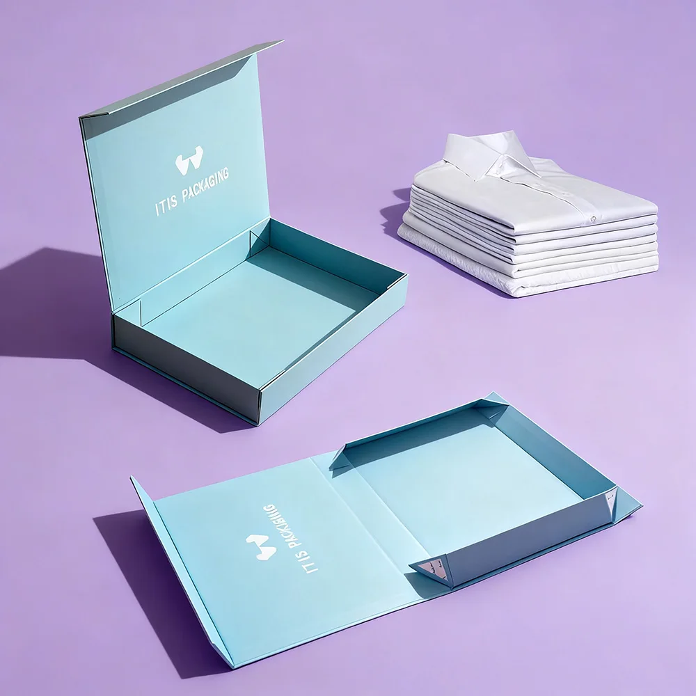 Luxury Socks Gift Box | Custom Coated Paper Magnetic Folding | Matt Lamination with Sponge Protection