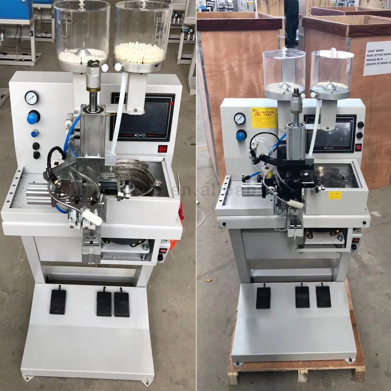 Garment Beads Attaching Pearl Setting Machine Automatic Nail Pearl Fixing Beading Machine