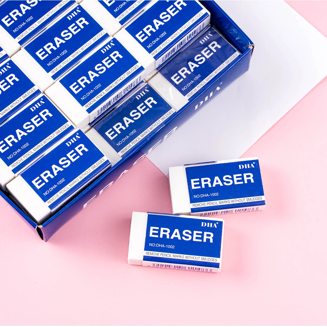 Оптовая цена милый резиновый ластик 2B для школьников белый рекламный экзамена канцелярские принадлежности