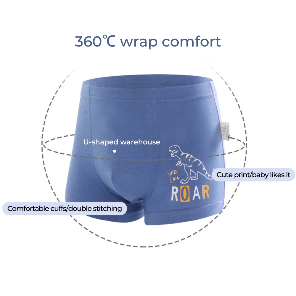 Children Underpants Boys Cartoon Boxer Brief Shorts Cotton Baby Boxers ...