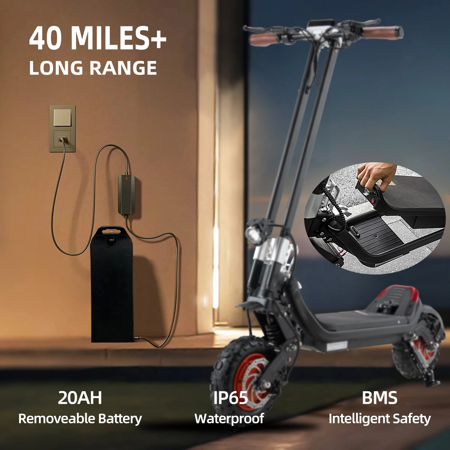 Usa Warehouse 2024 City E Scooter Adult Drift Dual Motor 1200w Off Road ...