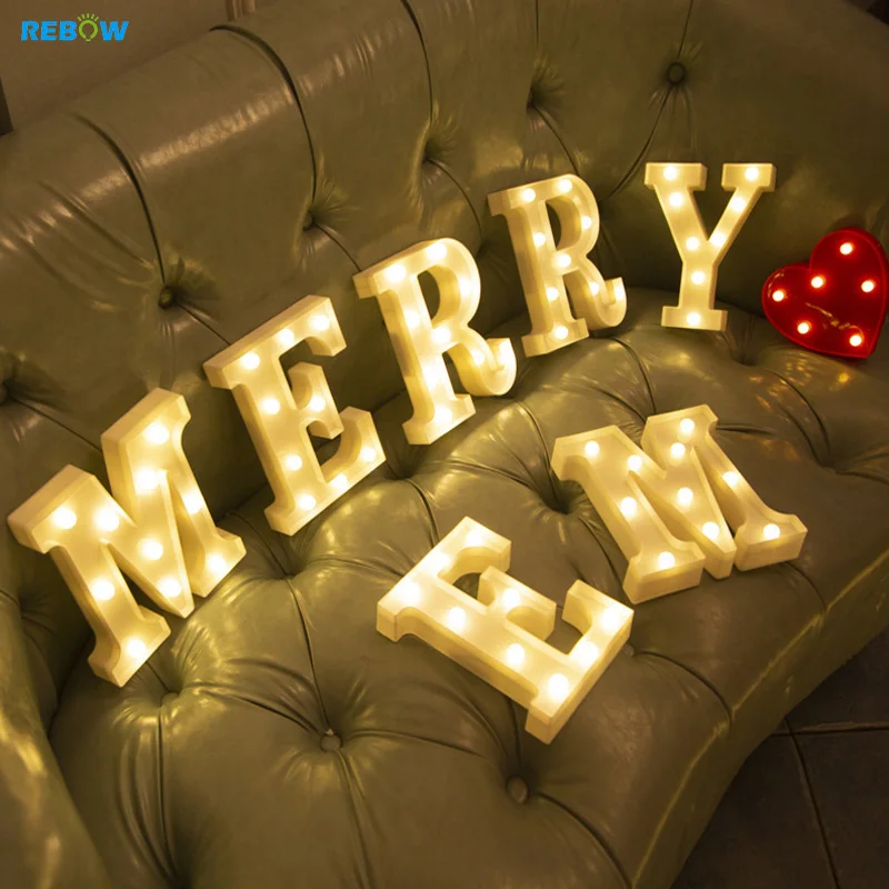 Wholesale Custom Small Led  Number 3D Letter Light Battery Marquee Letters for Wedding Birthday Party Decoration
