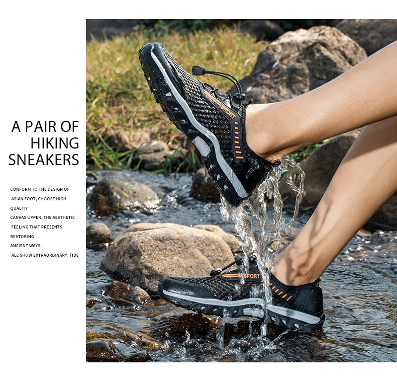Wide Toe Box Wading Shoes Outdoor Hybrid Water Shoes Breathable Mesh Anti-Slip Outsole for Beach River Hiking Urban Travel