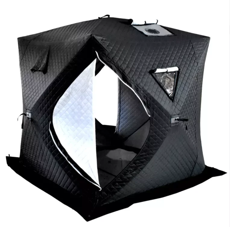 2025 Outdoor Extra Groot Geïsoleerd 2-Persoon Winter Carp IJsbessen Stoom Sauna Tent 6-Zijdig Draagbaar Kampen Pop-up Automatisch
