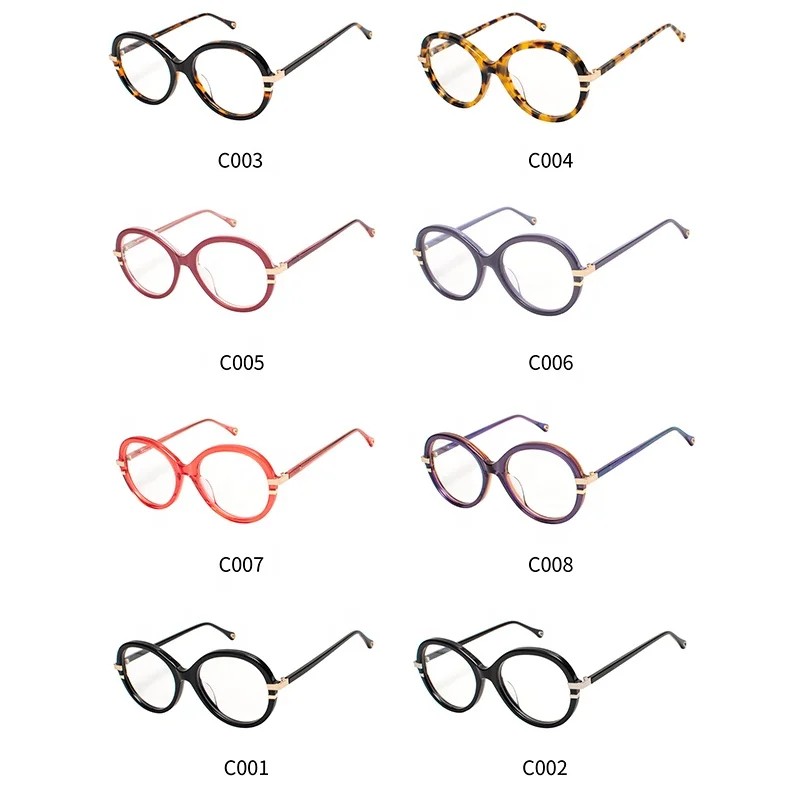 Omelle Unisex Customized Classic Acetate Optical Eyeglasses New Personalized Oversized Frame for Computer Use Women's