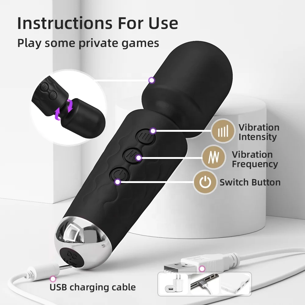 Wholesale Mini Powerful Clit Vibrator for Woman Clitoris Vibrating Massage AV Wand Erotic Mini Wand Vibrator