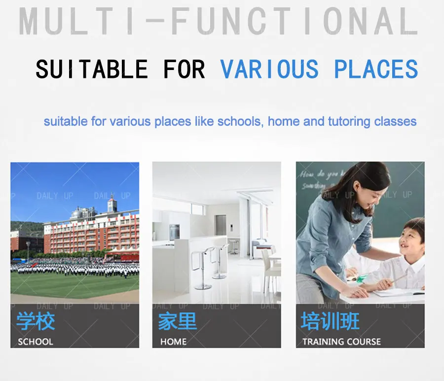 Wooden Cheap school Desk and chair Study Single adjustable Classroom Desk and Chair