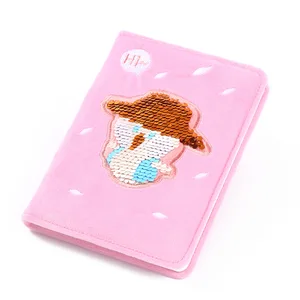 Portable Cartoon PU Leather Journal Notebook Soft Furry Schedule B6 School Stationery Custom Logo Printed Gift in Box Packaging