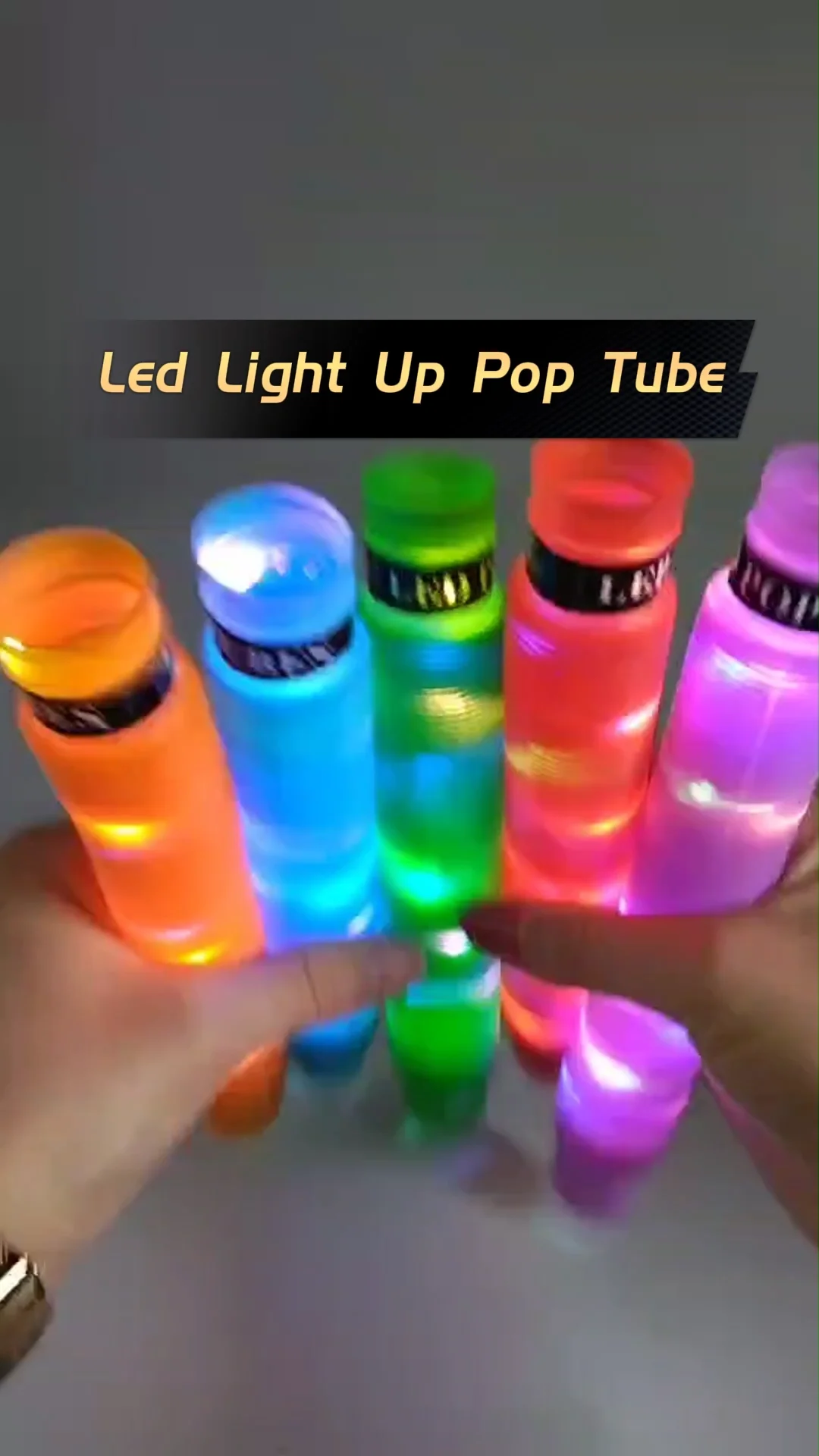 Pretty Colorful Wholesale Led Light Up Toys Pop Tubes Sensory Fidget