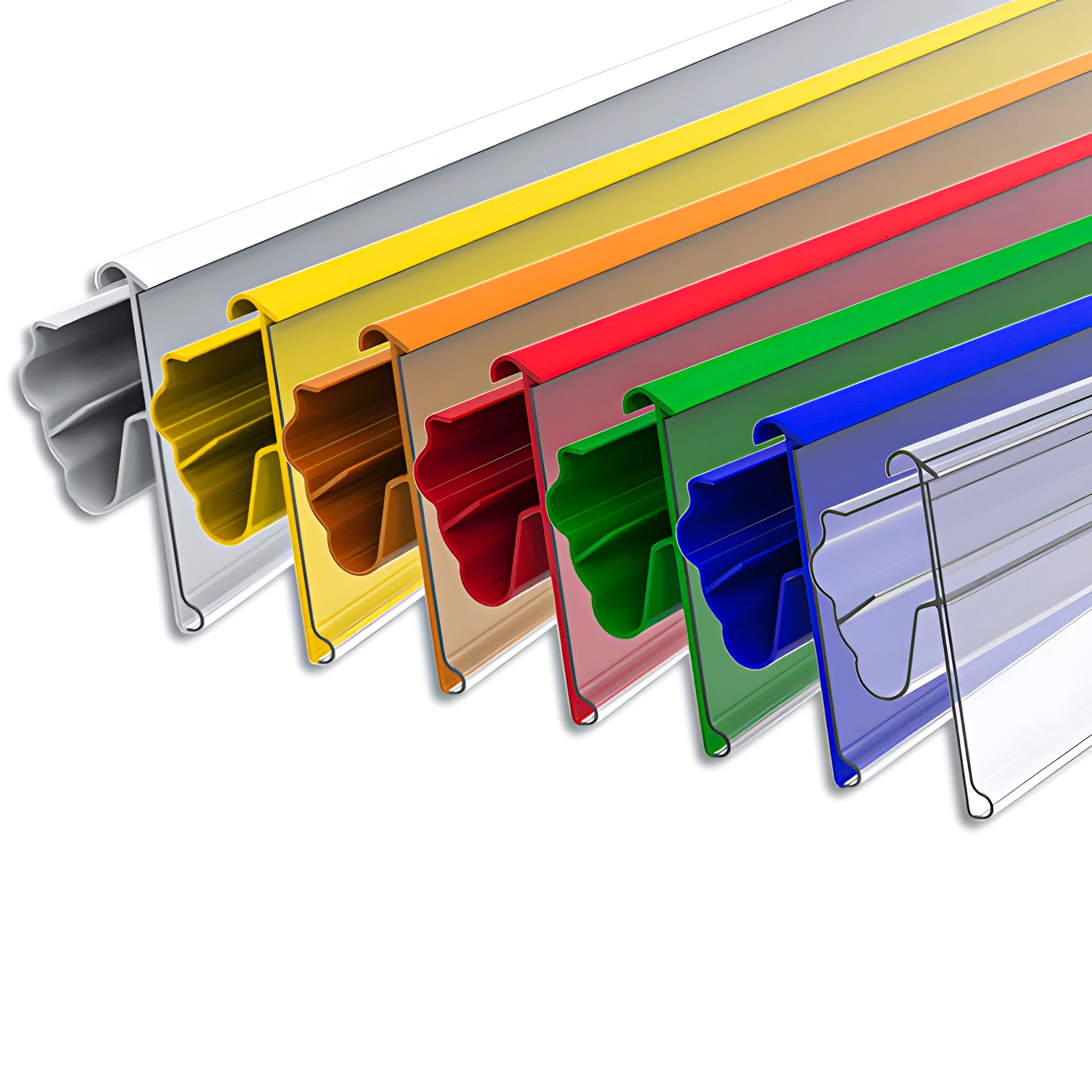 Plastic Label Holders for Metal Racks and Shelves With Protective Films Data Strip Price Holder for Shelves