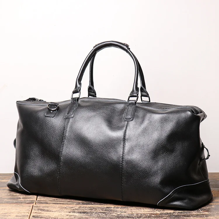 Men's Luxury Leather Travel Bag Duffle Bag Gym Bag 