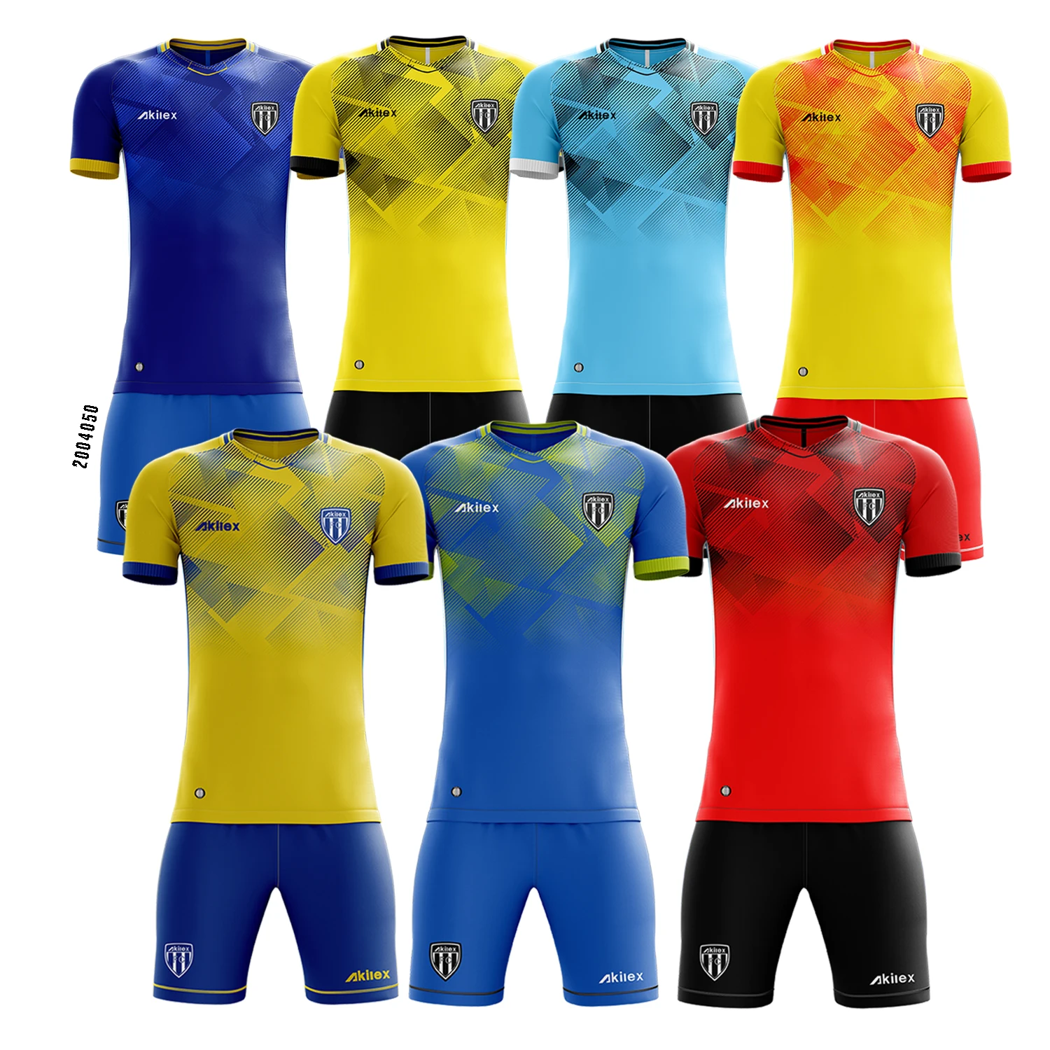 Free Design OEM Soccer Jerseys Sublimated Pattern Sportswear Reversible Club Shirt Football Kit